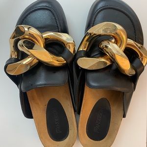 J.W. ANDERSON BLACK CHAIR MULE LOAFERS